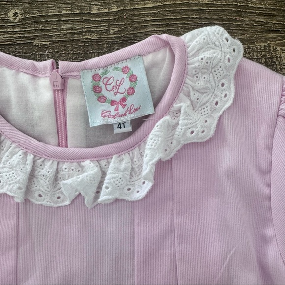 Cecil and Lou Pastel Colorblock Lace Collar Dress Size 4 - Picture 3 of 9